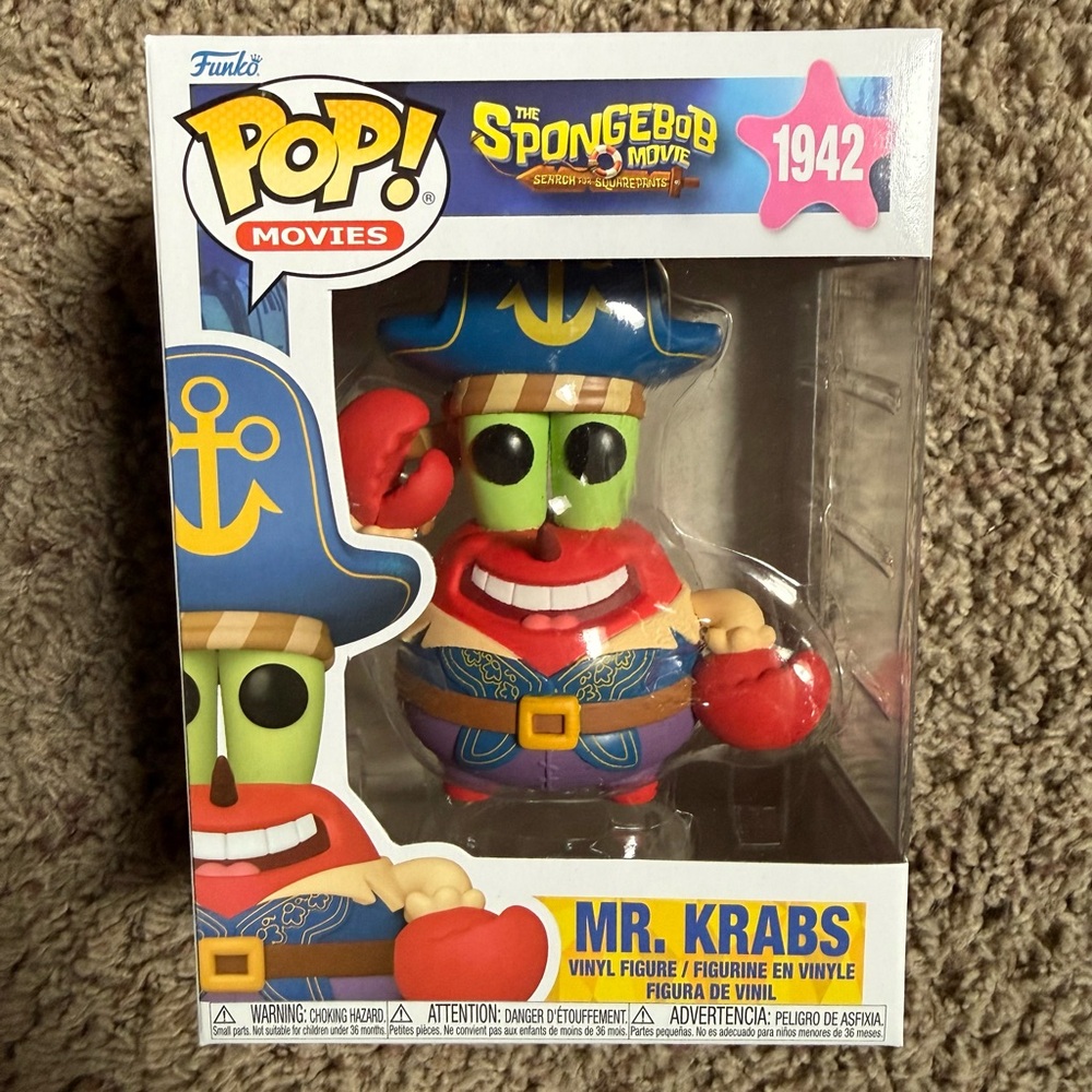Funko Pop! Mr. Krabs Vinyl Figure - Blue, Red, and Green